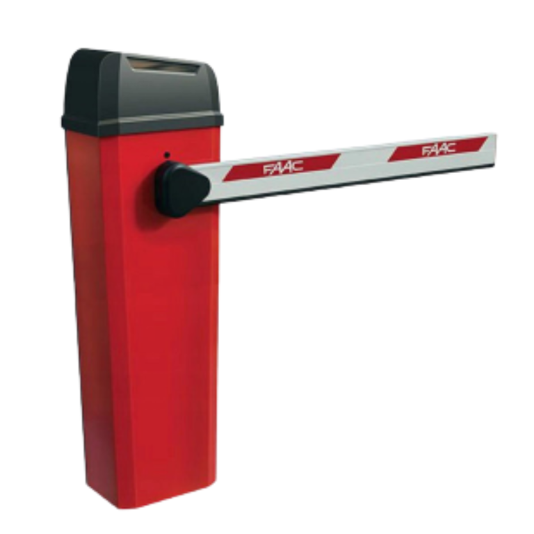 2025/10/1000058796-1.png Kit Barrera FAAC 614 Electromecánica 24 volt. Pluma Redonda Iluminada 4 mts - Imagen 1